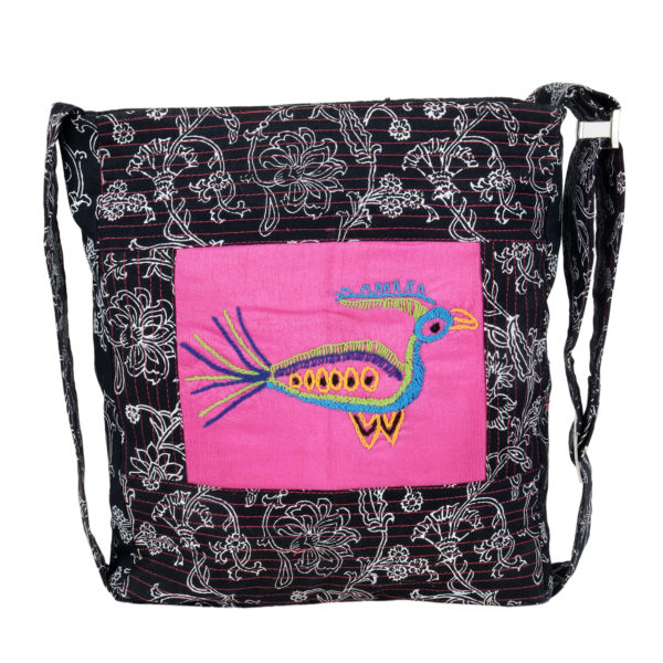 Intricate Bird Hand-Embroidered Sling