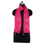 Block Printed Pink Cotton Stole