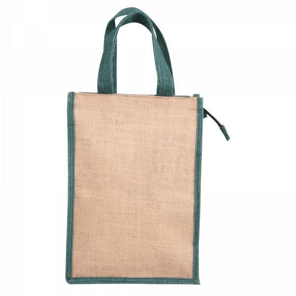 INDHA Hand-Embroidered Jute Tiffin Bag by INDHA: Stylish Eco-Friendly Lunch Bag