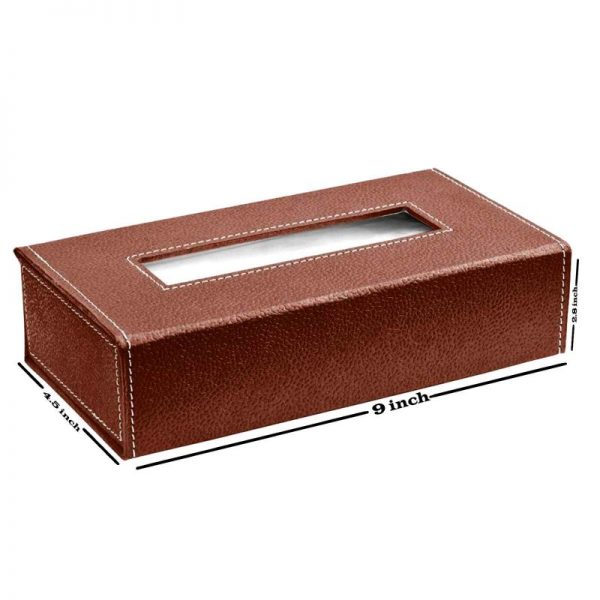 INDHA Tissue Holder Box | Paper Napkin Holder | Tissue Dispenser Organizer for Car Home Hotel Dinning Table