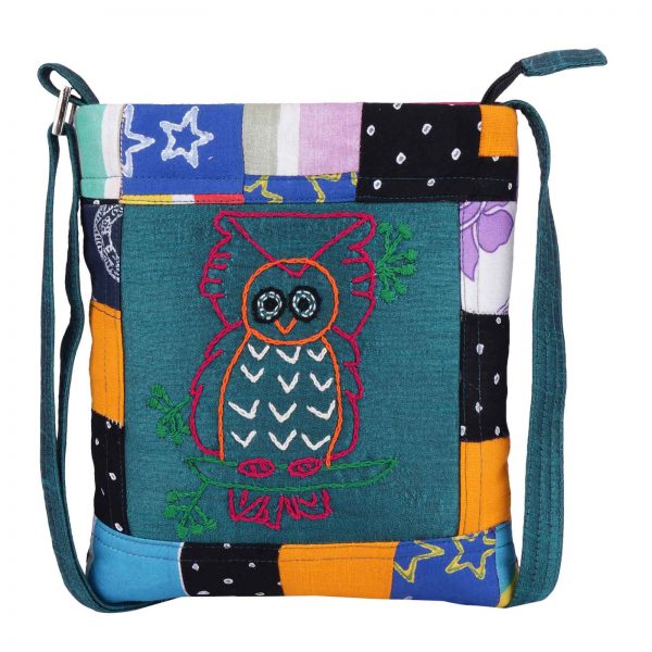 Owl Embroidery Multicolour Sling