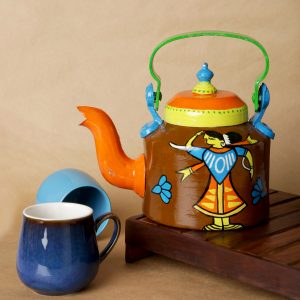 Hand-Painted Traditional Aluminium Kettle