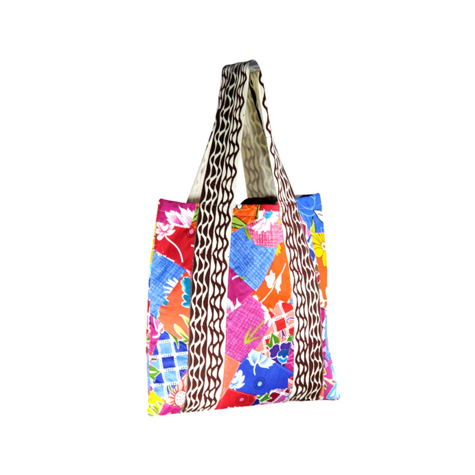 Cotton Patchwork Multicolour Shopping/Grocery Carry Bag - Curated ...