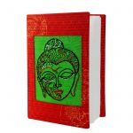 INDHA Red Cotton with buddha face embroidered Diary