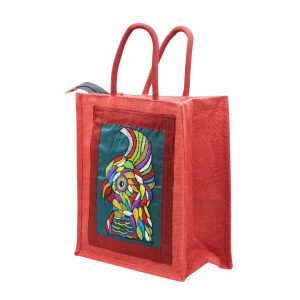 INDHA Eco-Friendly Jute Lunch Bag - Stylish and Sustainable Dining Companion