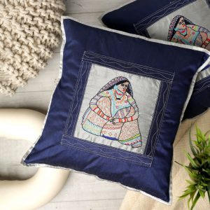 Indha 16X16 Embroidered Cushion Covers Gypsy-Lady Embroidery