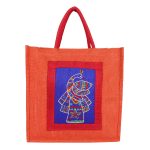 INDHA Hand-Embroidered Jute Lunch Bag for Return-Gifting