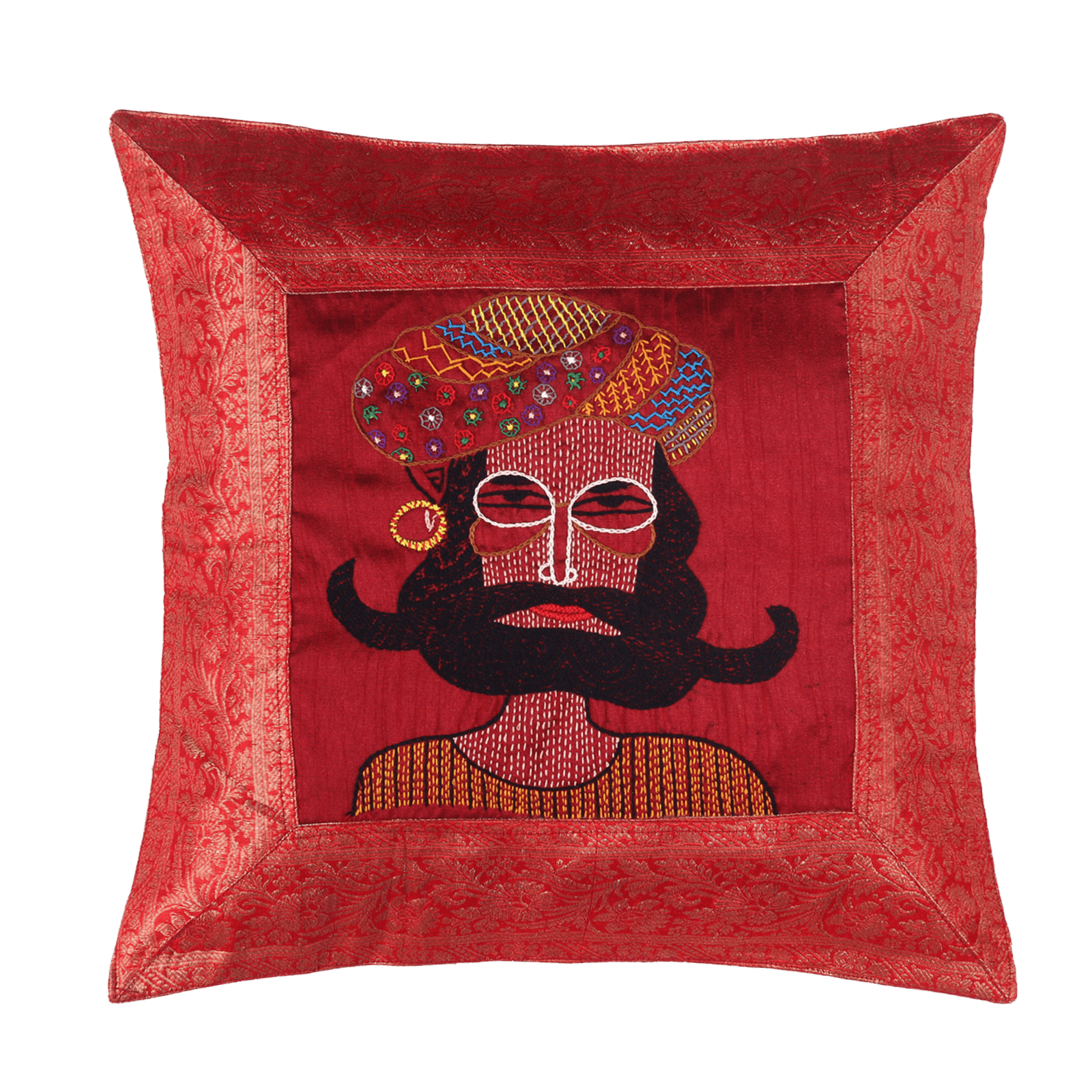 Rajasthan Cushion Cover With Embroidery - Present Company