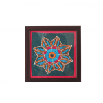 hand-embroidered rangoli flower motifs