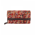 Indha Maroon Colour Cotton Hand Block Printed Partywear Clutch/Clutch Purse