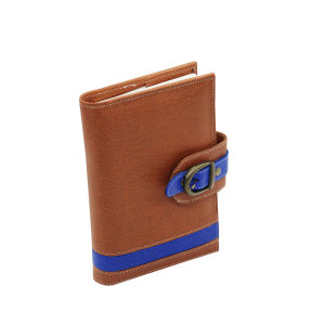 INDHA Brown Colour Vegan Leather Diary, Card Holder, Key Chain and Baggage Tag Set/Christmas Gift