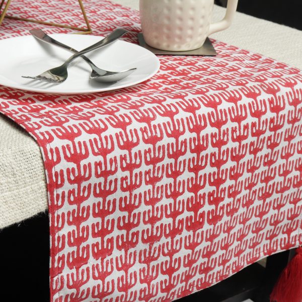 Cotton Hand Block Printed 6 Seater Center Dining Table Runner