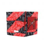 INDHA Multicolor Horse Hand Embroidered on Red Silk | Floral Design Block Printed on Red & Black Cotton Patchwork Handmade Paper Diary