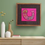 INDHA Hand-Embroidered Fish Wall Art - Home Decor