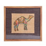 INDHA Hand-Embroidered Camel Wall Decor - Artistic Home Accent