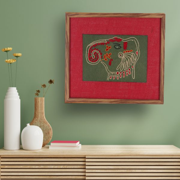 INDHA Hand-Embroidered Wall Art - Unique and Elegant Home Decor