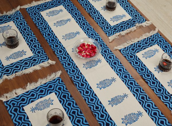 Handcrafted Cotton Dining Table Placemats & Runners Set by INDHA
