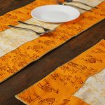 Handcrafted Camel Block Printed Table Placemats & Runner Set by INDHA