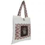 INDHA Hand Of Fatima Embroidered And Block Printed Multipurpose Tote Bag