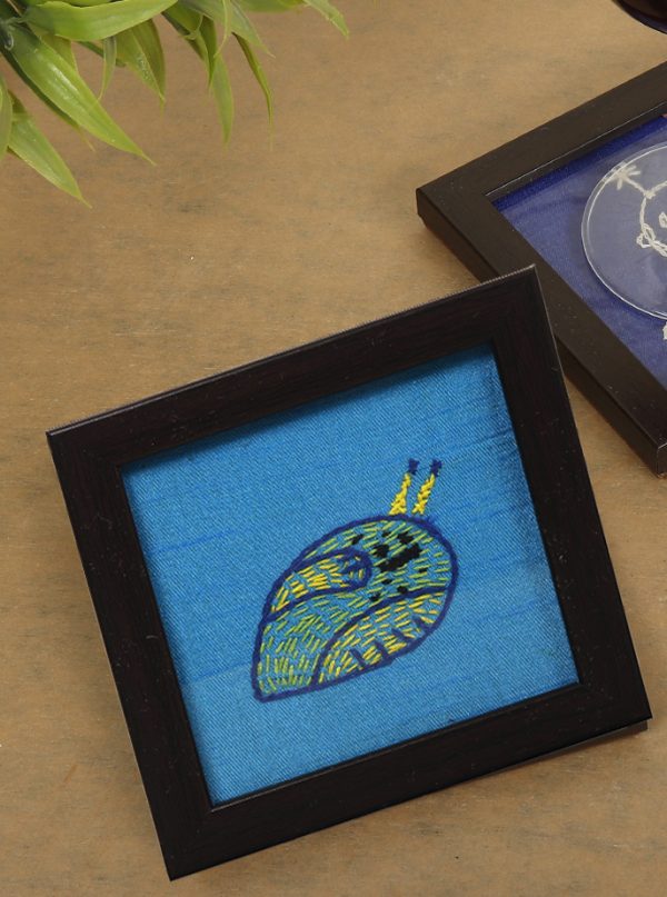 glass coaster hand embroidery