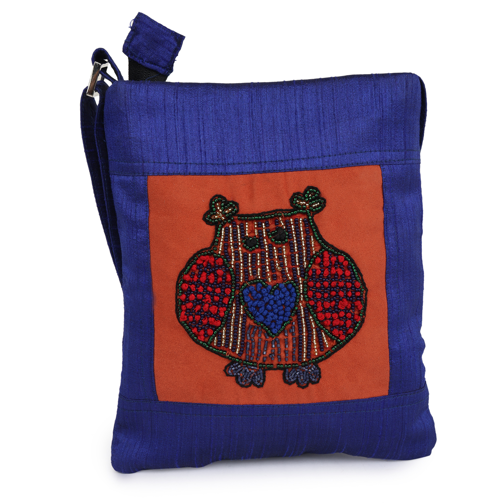 INDHA Owl Embroidery Multicolour Patchwork Ethnic Sling bag Girls/Women -  Curated online shop for handcrafted products made in India by women artisans