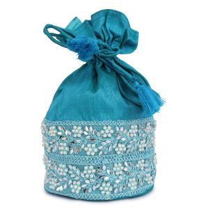 INDHA Beautiful Sequined hand Crafted Potli Wedding Accessory