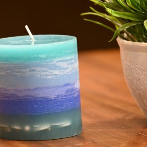 Aroma Candle with Decorative Seashells