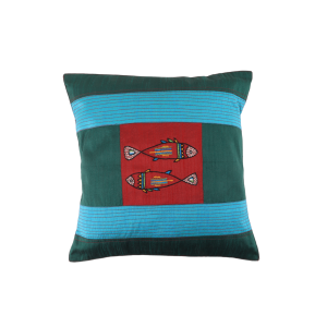 Indha Embroidered Cushion COver Fishes Embroidery(2)
