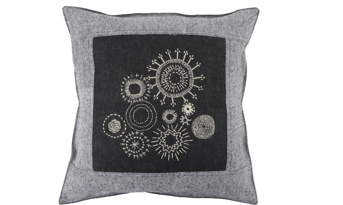 Indha Hand Embroidered Cushion COvers Mandala Art Design