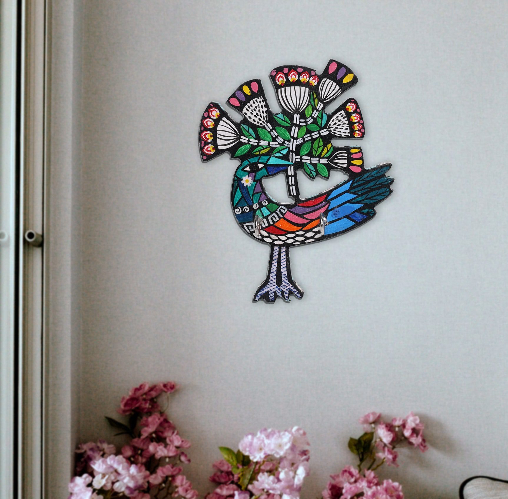 Buy INDHA Hand Painted Bird Key Hanger