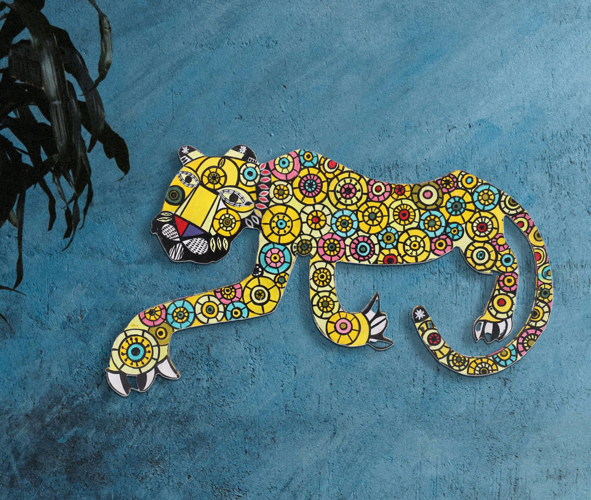INDHA Leopard wall hanging painting/artwork.