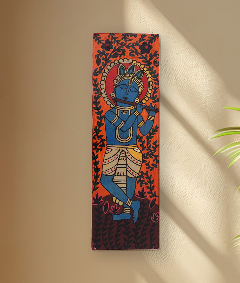 Buy INDHA Lord Krishna Hand Painted Wall Hanging