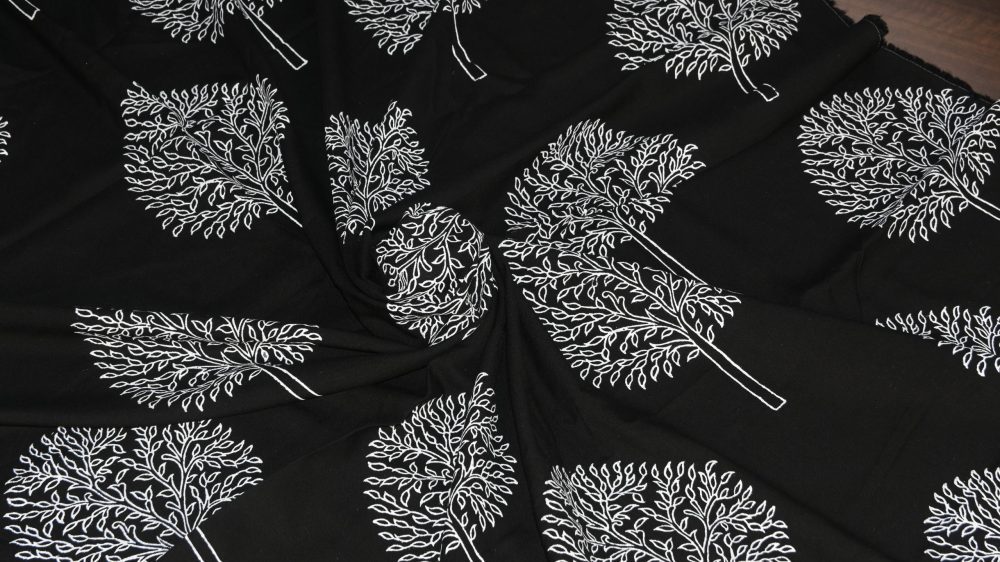 Block Printed Jaipuri Cotton Black Tree