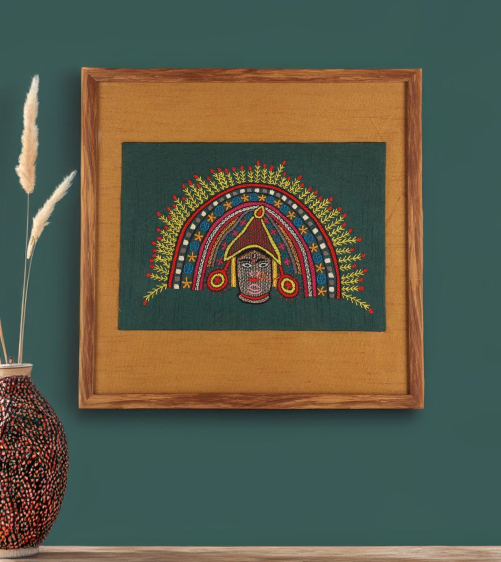 Shop INDHA Wood Wall Decor Gift chhau Embroidery