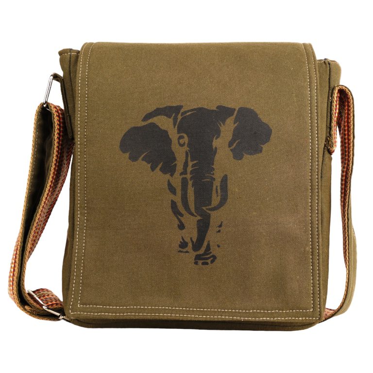 Get INDHA Men's Sling Bag Elephant Print