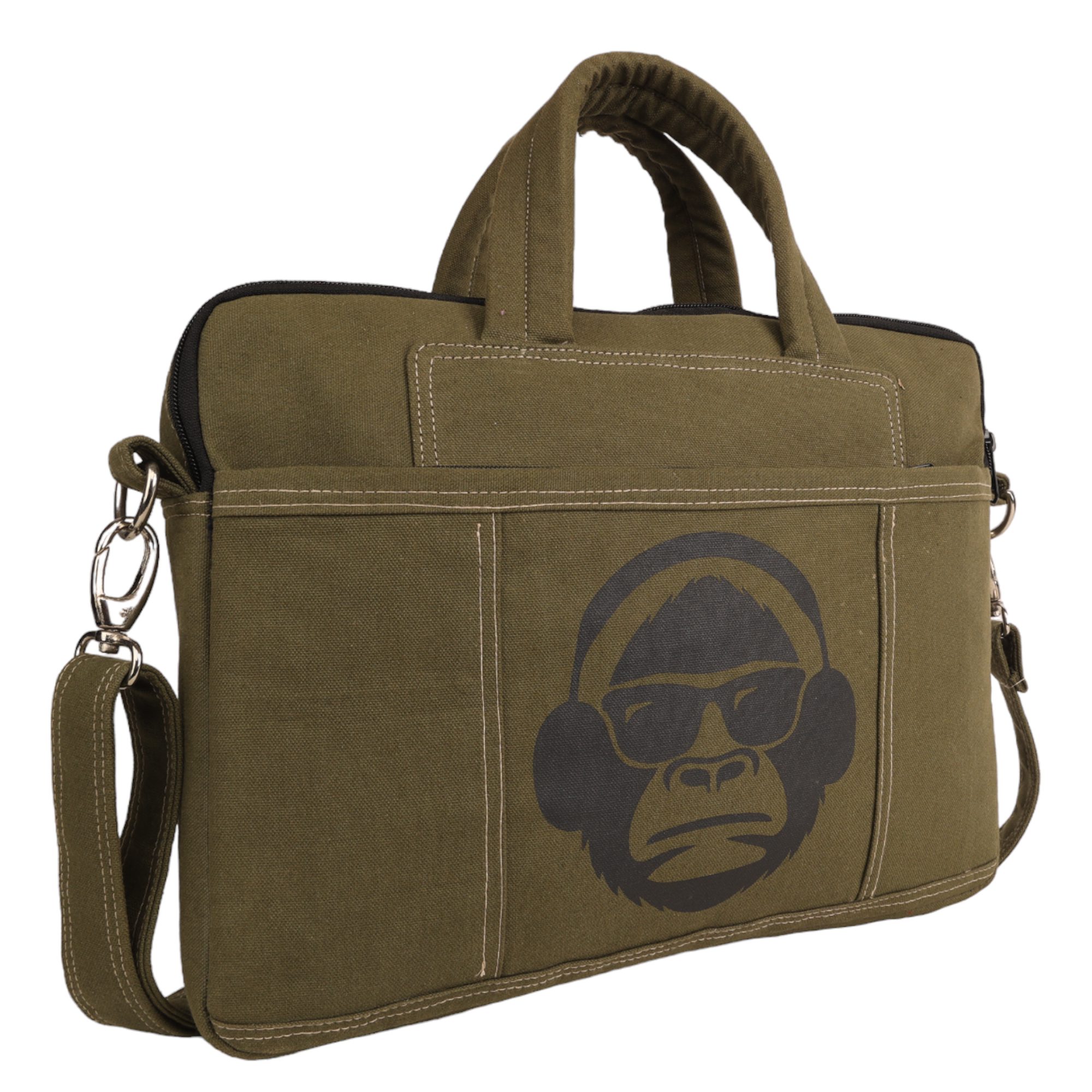 Laptop Bag Briefcase Style with monkey print