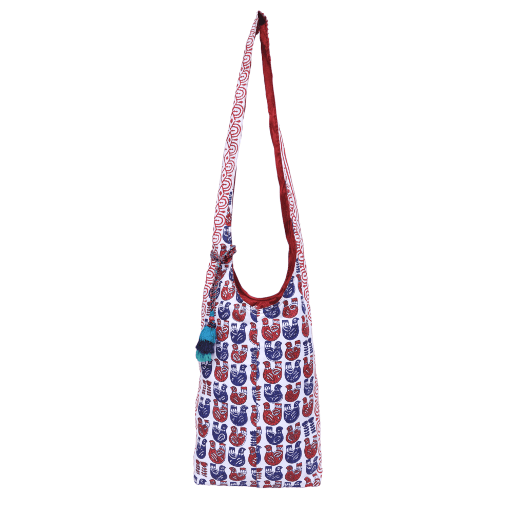 Indha Hand Block Printed Cotton Jhola Bag