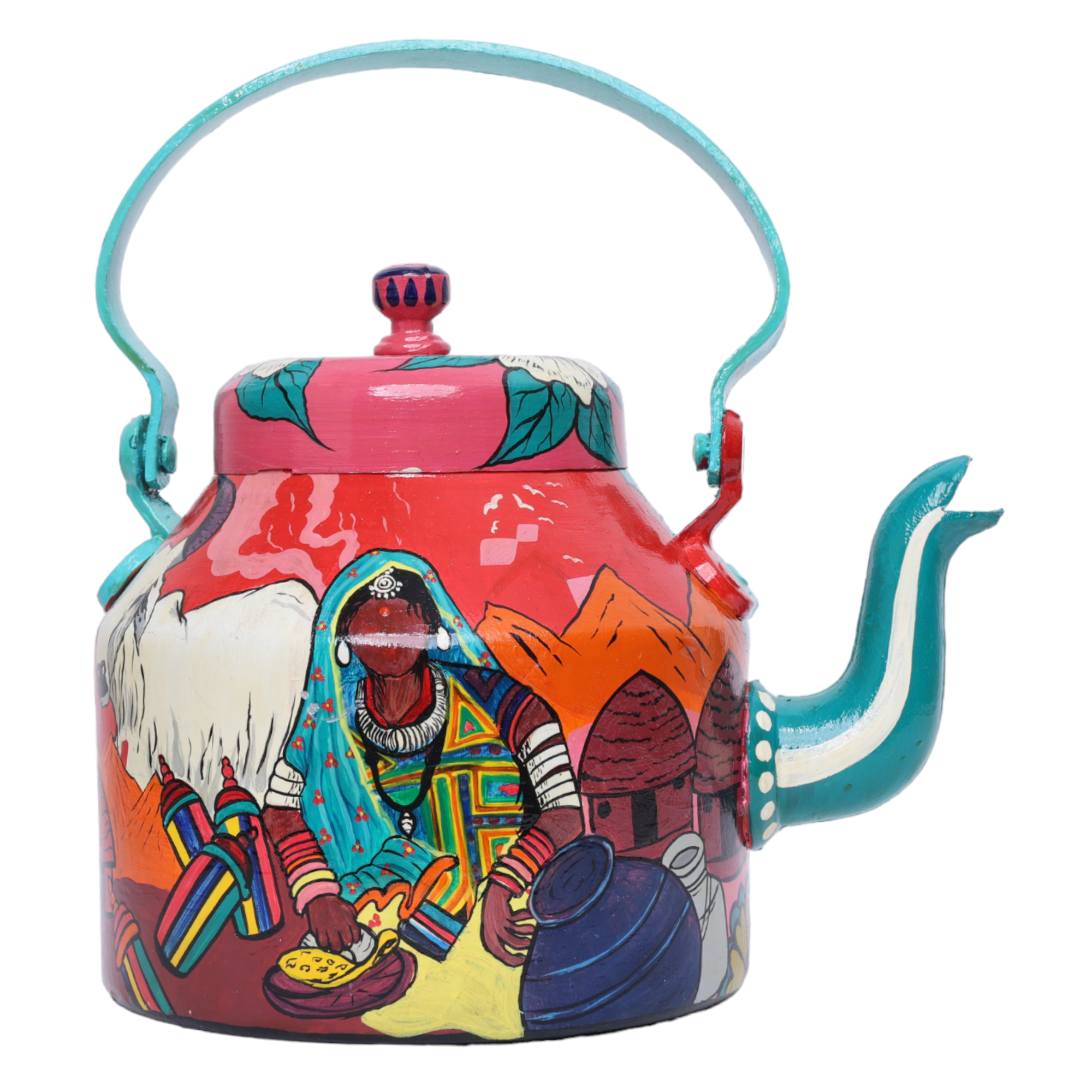 Designer Painted Tea Kettle